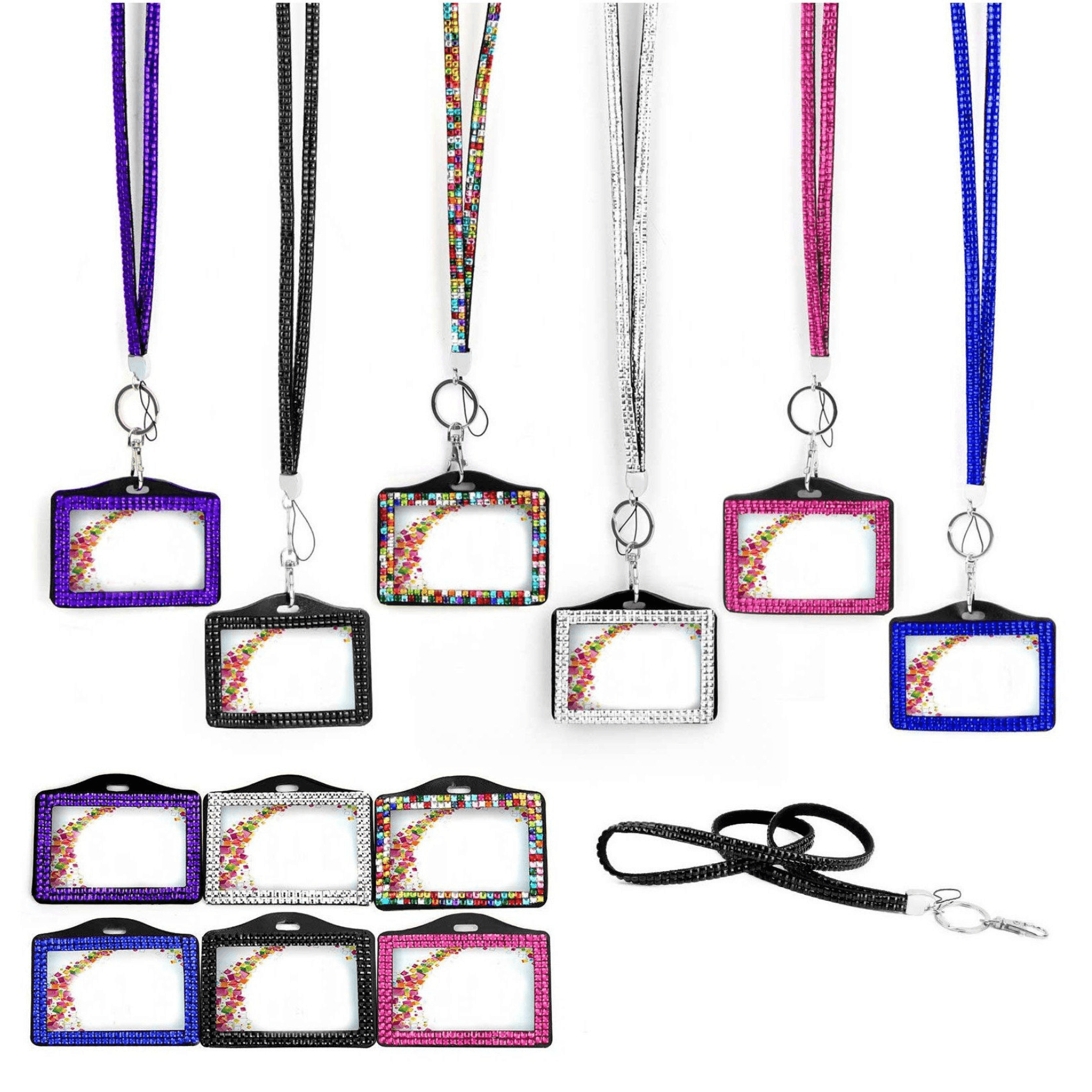 Rhinestone Badge & Lanyard Combo