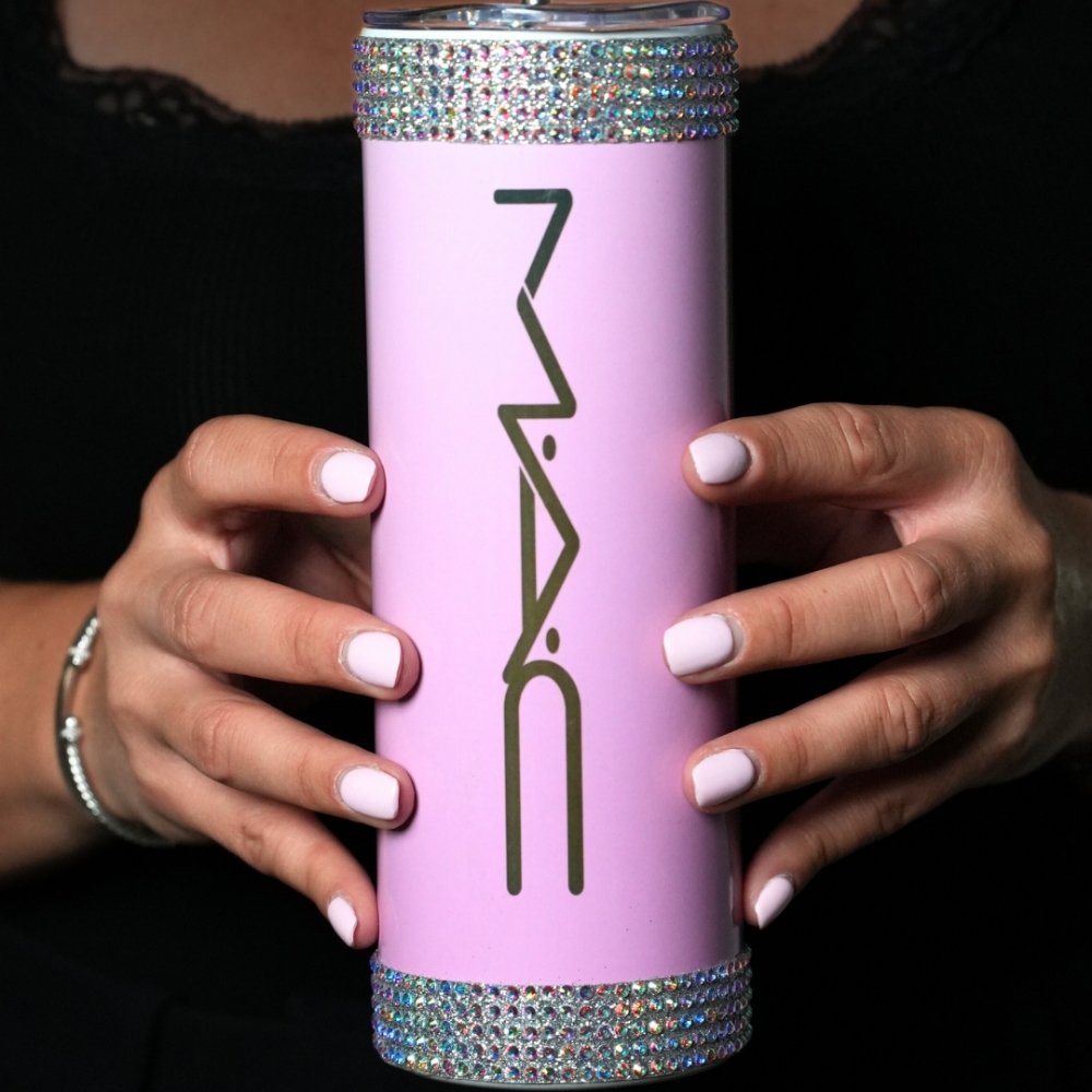 Sublimated Stainless Steel Tumbler with Rhinestone Accents - Image 2
