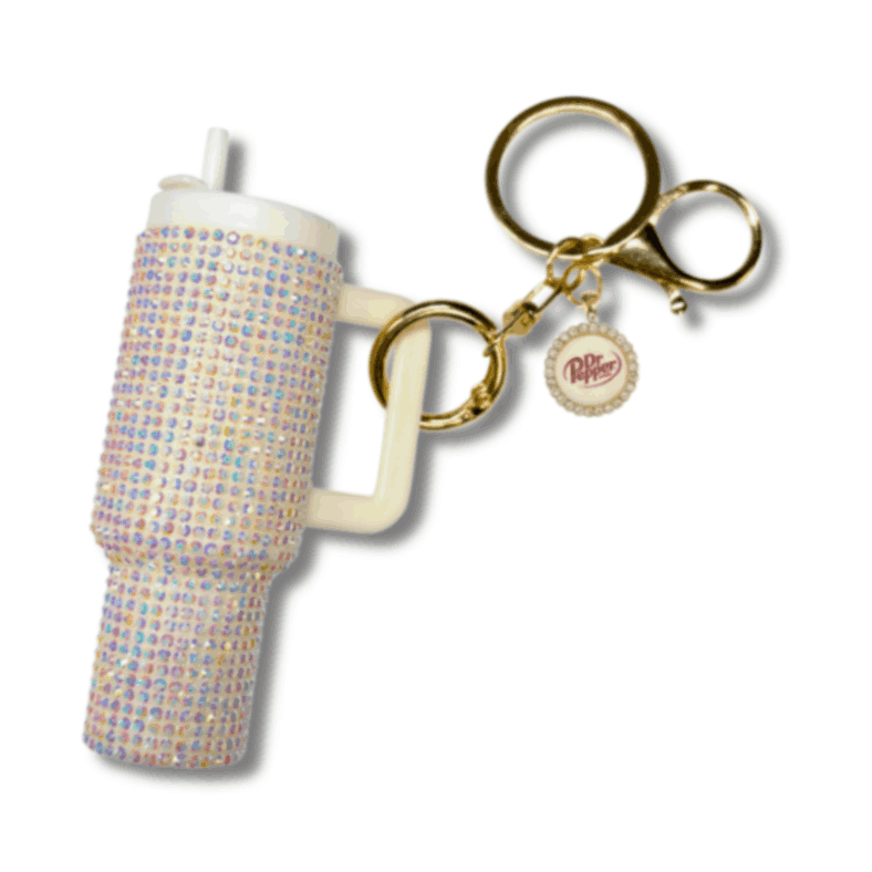 Rhinestone Stanley Bag Charm with Custom Charm